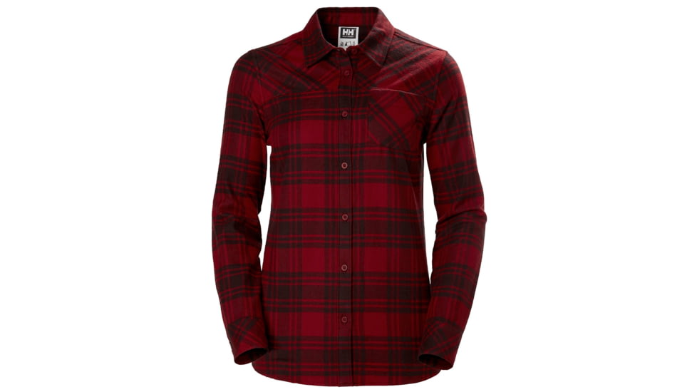 Helly Hansen Classic Check Ls Shirt - Womens, Oxblood Plaid, Large, 62930215-L