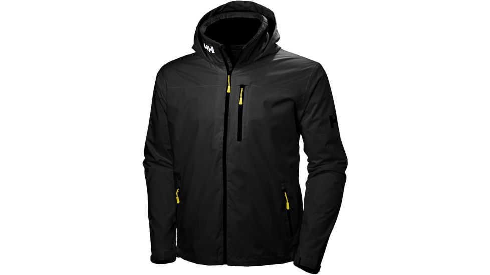 Helly Hansen Crew Hooded Midlayer Jacket - Mens, Black, Large, 33874-990-L