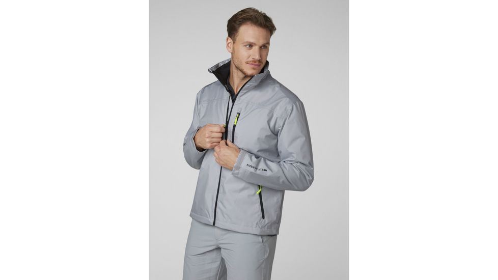 Helly Hansen Crew Midlayer Jacket - Mens, Grey Fog, Large, 30253-853-L
