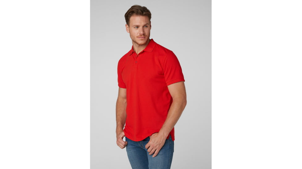 Helly Hansen Crew Polo - Mens, Alert Red, Extra Small, 34004-222-XS