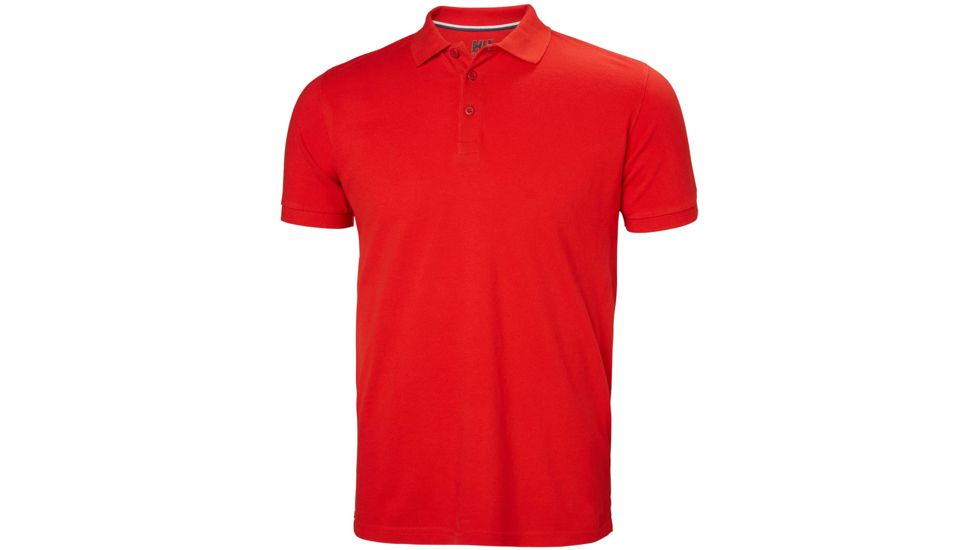 Helly Hansen Crew Polo - Mens, Alert Red, Extra Small, 34004-222-XS