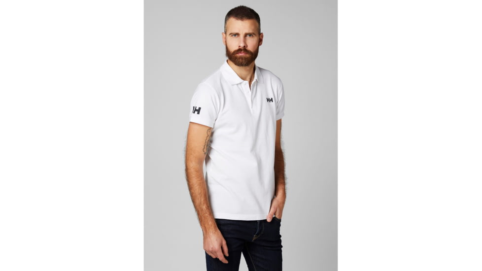 Helly Hansen Crew Polo - Mens, HH Branded White, 3XL, 34004-002-3XL