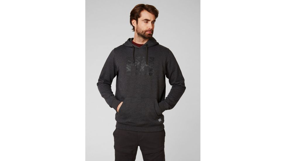 Helly Hansen F2F Cotton Hoodie - Mens, Ebony, Extra Large, 62934-980-XL