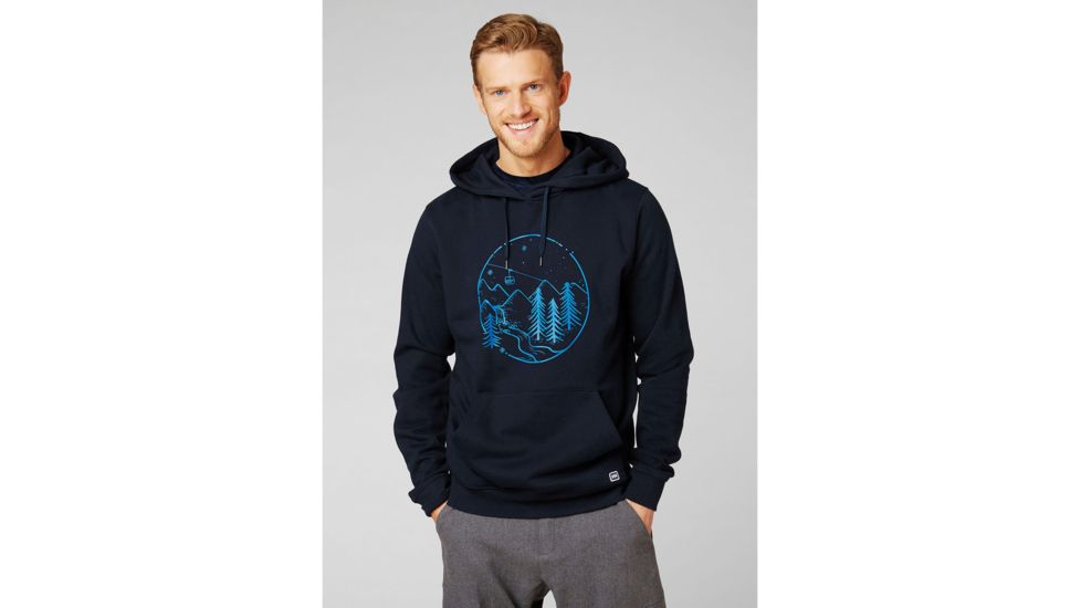 Helly Hansen F2F Cotton Hoodie - Mens, Navy, Medium, 62934-597-M