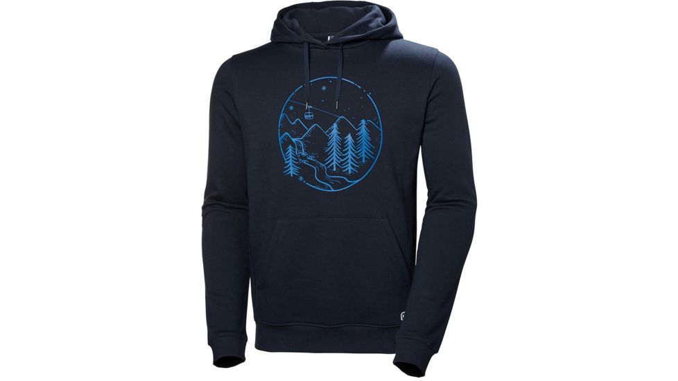 Helly Hansen F2F Cotton Hoodie - Mens, Navy, Medium, 62934-597-M