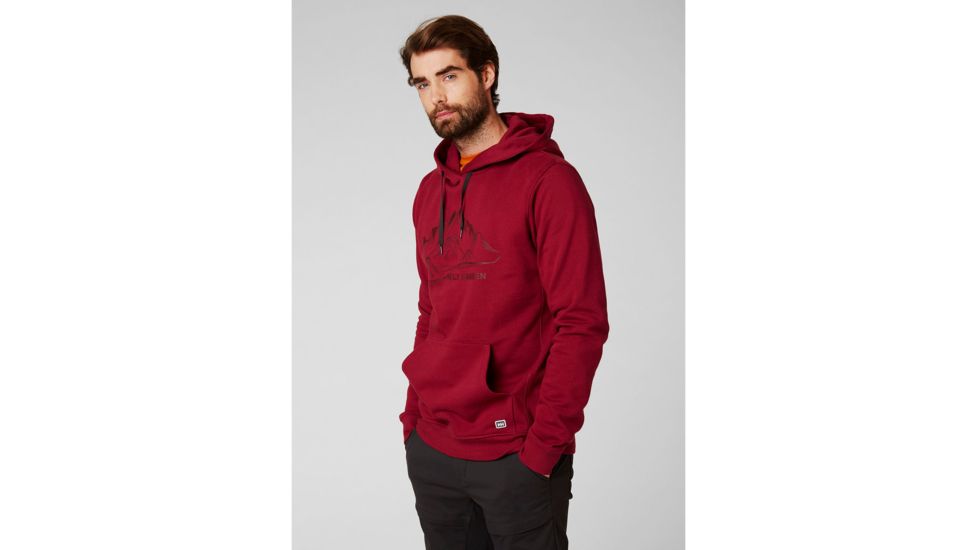 Helly Hansen F2F Cotton Hoodie - Mens, Oxblood, 2XL, 62934-215-2XL