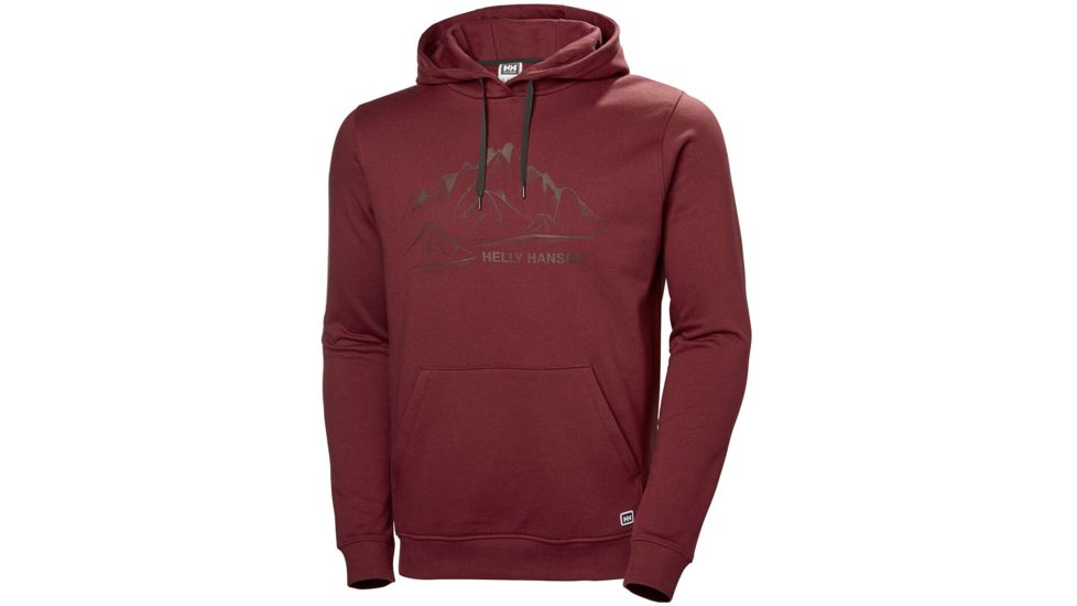 Helly Hansen F2F Cotton Hoodie - Mens, Oxblood, 2XL, 62934-215-2XL