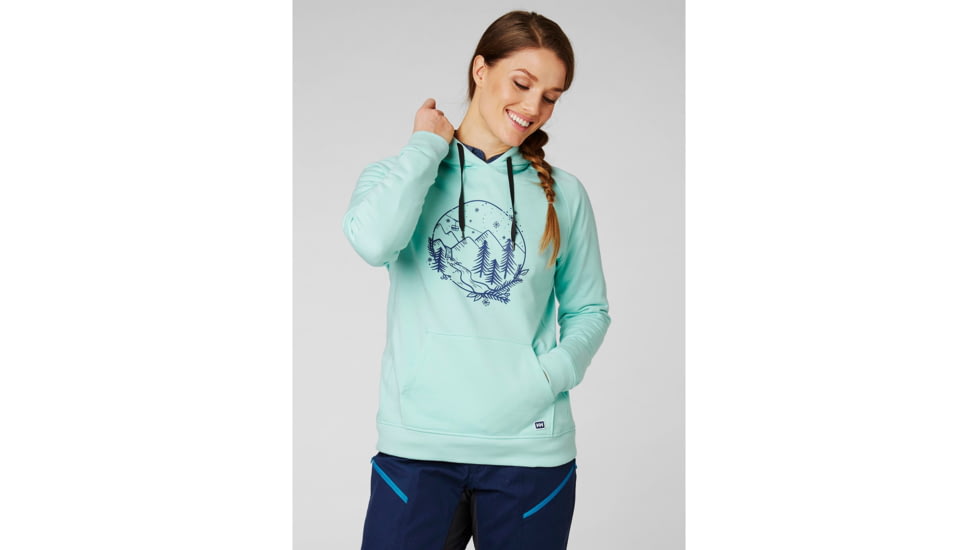 Helly Hansen F2F Cotton Hoodie - Womens, Blue Tint, Extra Large, 62936501-XL