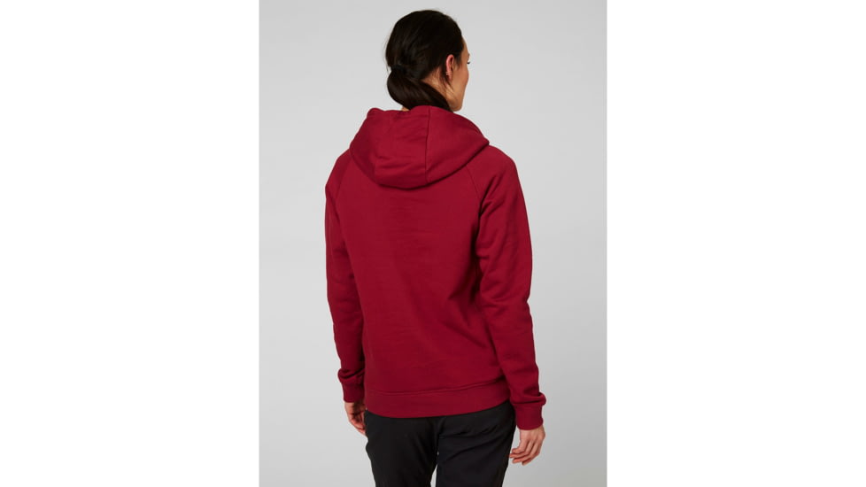 Helly Hansen F2F Cotton Hoodie - Womens, Oxblood, Large, 62936215-L