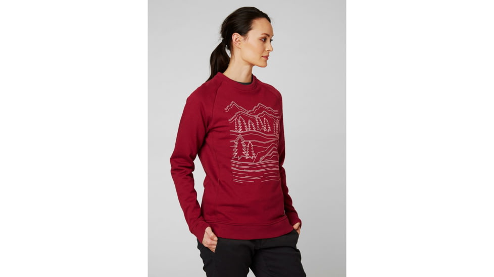Helly Hansen F2F Cotton Sweater - Womens, Oxblood, Large, 62935215-L