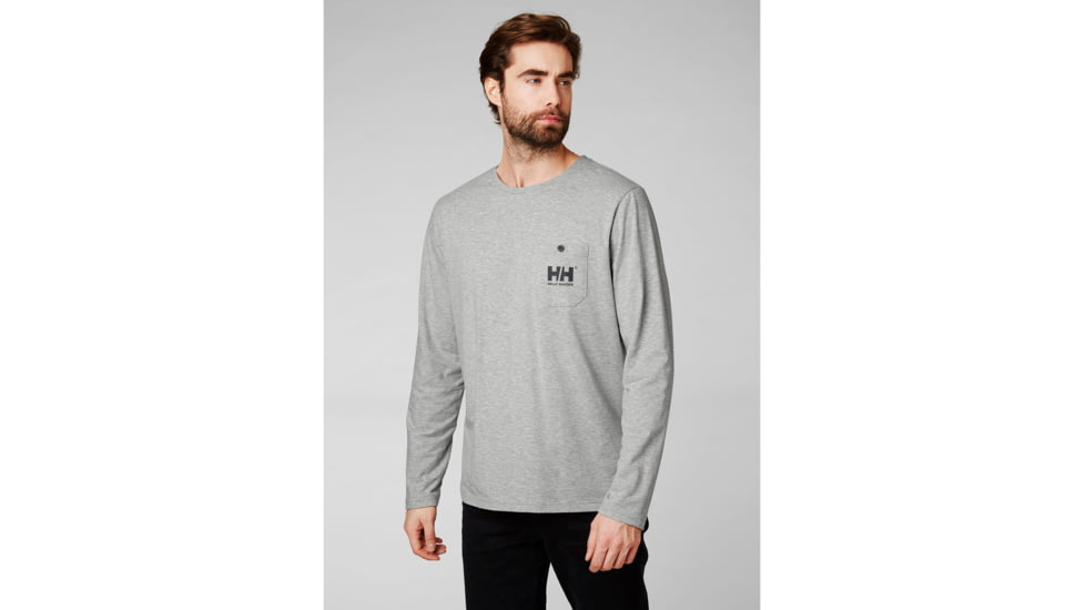 Helly Hansen Fjord Long Sleeve Shirt - Mens, Grey Melange, 2XL, 34124-949-2XL