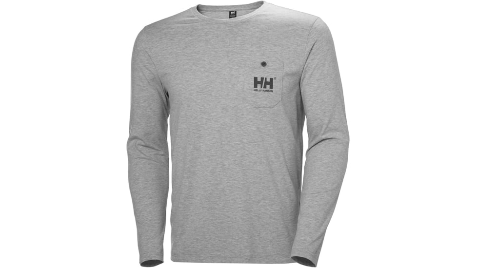 Helly Hansen Fjord Long Sleeve Shirt - Mens, Grey Melange, 2XL, 34124-949-2XL