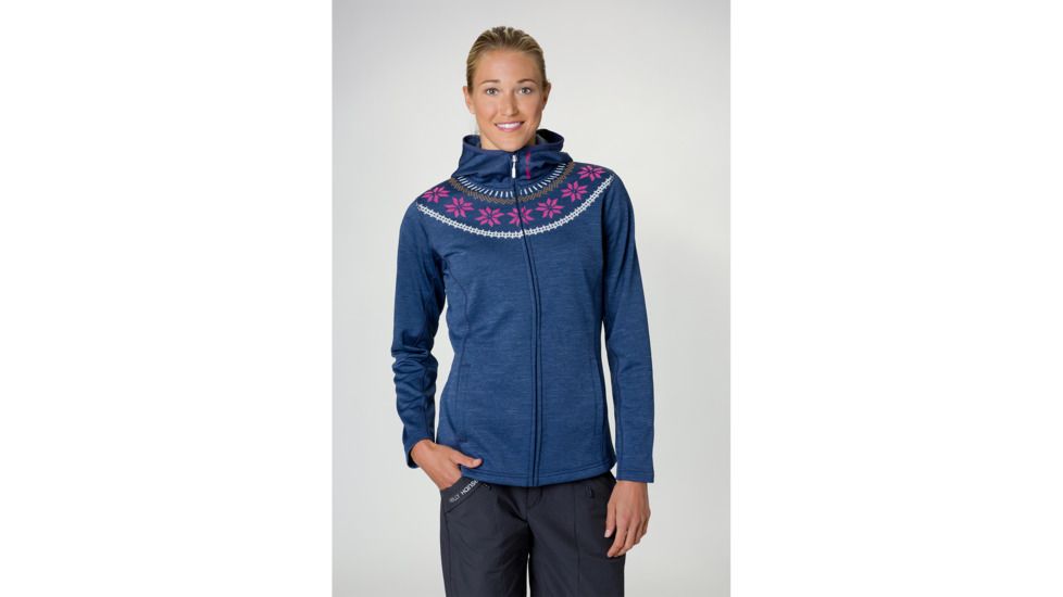 Helly Hansen Graphic Fleece Hoodie - Womens-Dark Steel-Large