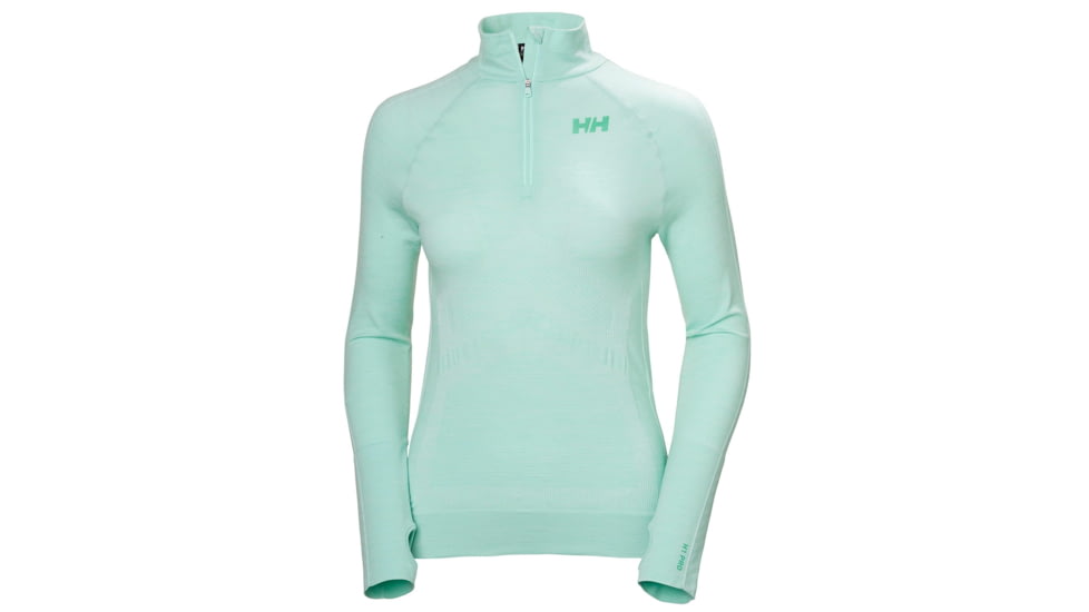 Helly Hansen H1 Pro Lifa Seamless 1/2 Zip - Womens, Blue Tint Melange, Large, 49337502-L