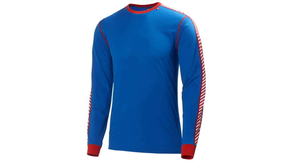 Helly Hansen HH Lifa Stripe Crew - Mens-Cobalt Blue-Medium