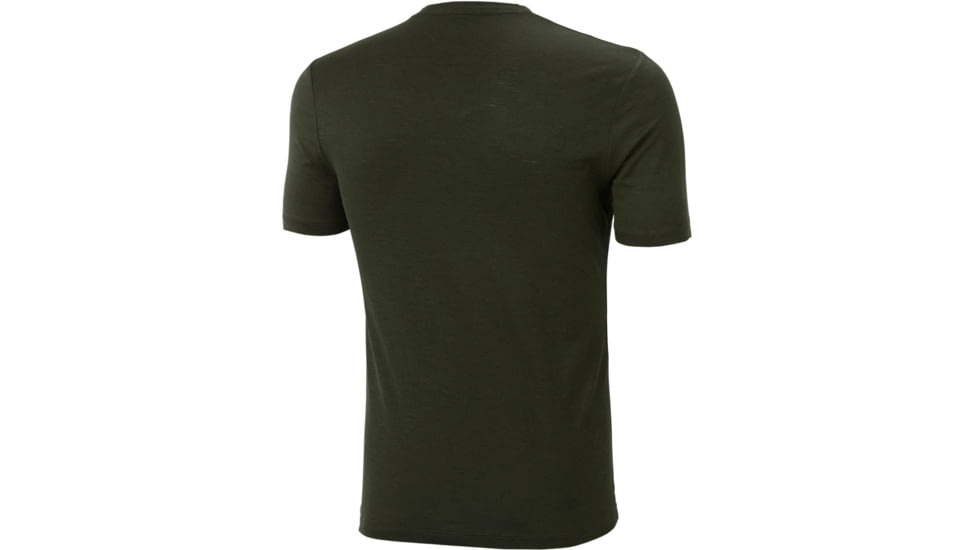 Helly Hansen HH Merino Light Short Sleeve, Forest Night, Small - Mens, 48358-469-S