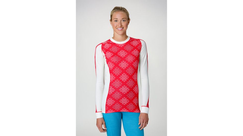 Helly Hansen HH Warm Ice Crew - Women's-Alert Red/Print-Small