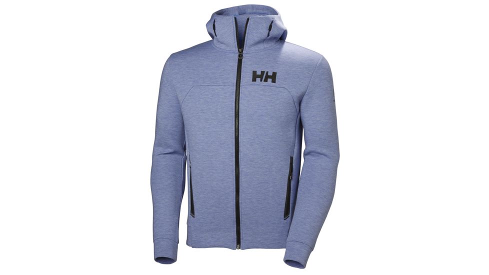 Helly Hansen HP Ocean Full Zip Hoodie - Mens, Cornflower Melange, Medium, 34044-509-M