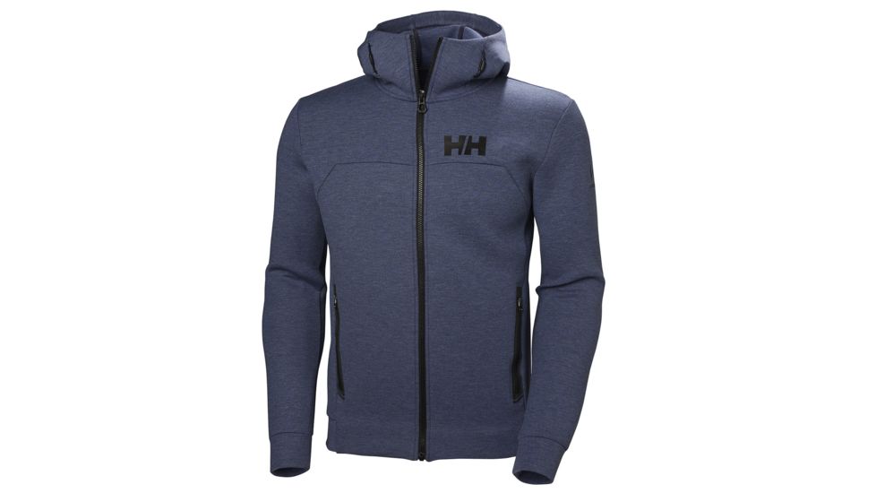 Helly Hansen HP Ocean Full Zip Hoodie - Mens, Graphite Blue / Melange, Large, 34044-994-L