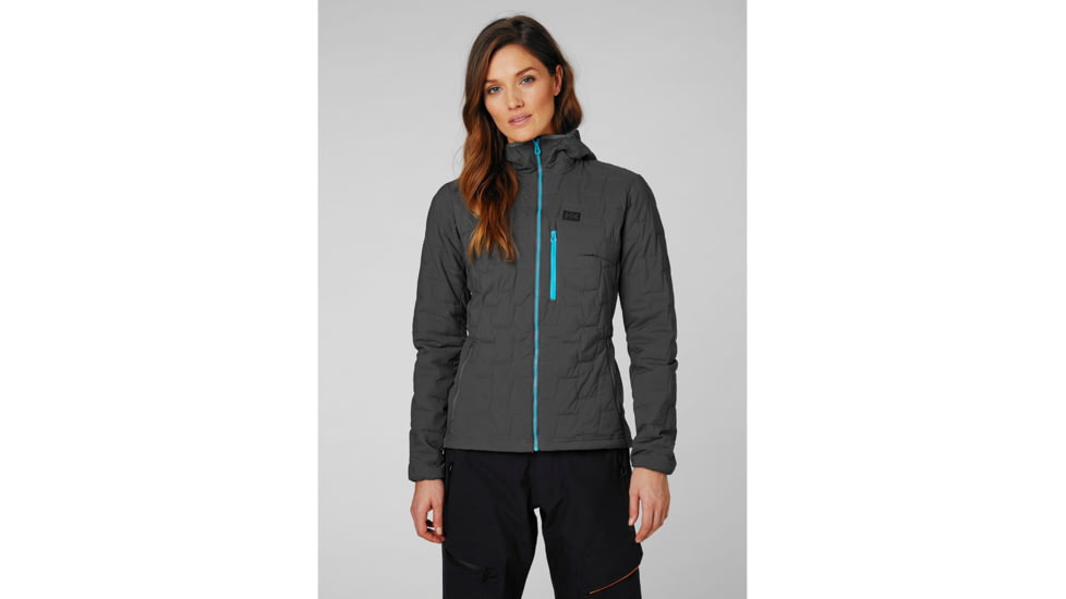 Helly Hansen Lifaloft Hooded Stretch Insulator Jacket - Womens, Charcoal, Extra Small, 65687-964-XS