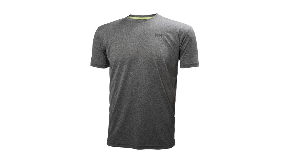 Helly Hansen Mens Sigel Logo Short Sleeve Tee, Ebony, Medium, 62733-980-M