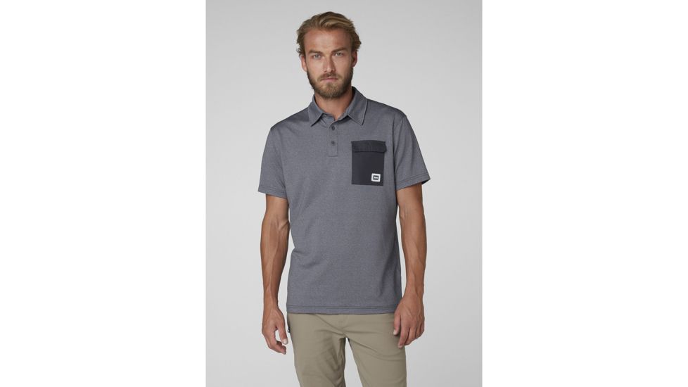 Helly Hansen Oksval Short Sleeve Polo - Mens, Graphite Blue, Large, 62896-994-L