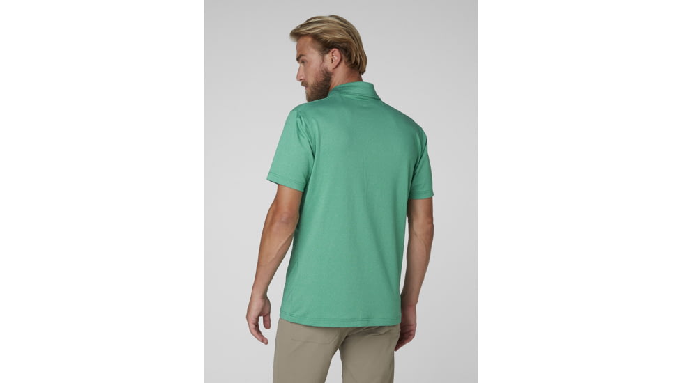 Helly Hansen Oksval Short Sleeve Polo - Mens, Pepper Green, Large, 62896-471-L