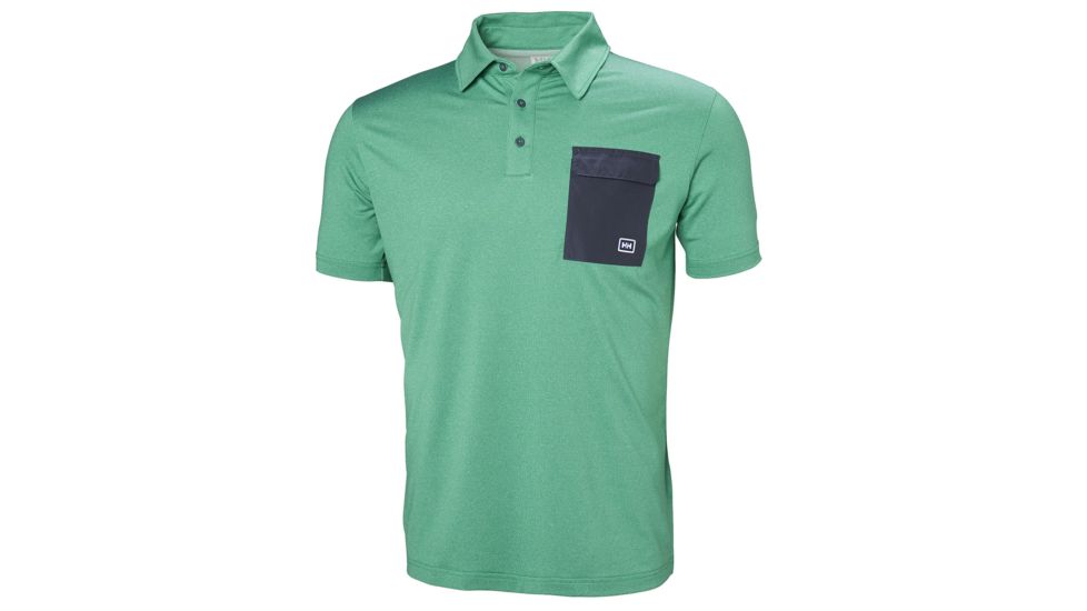Helly Hansen Oksval Short Sleeve Polo - Mens, Pepper Green, Medium, 62896-471-M