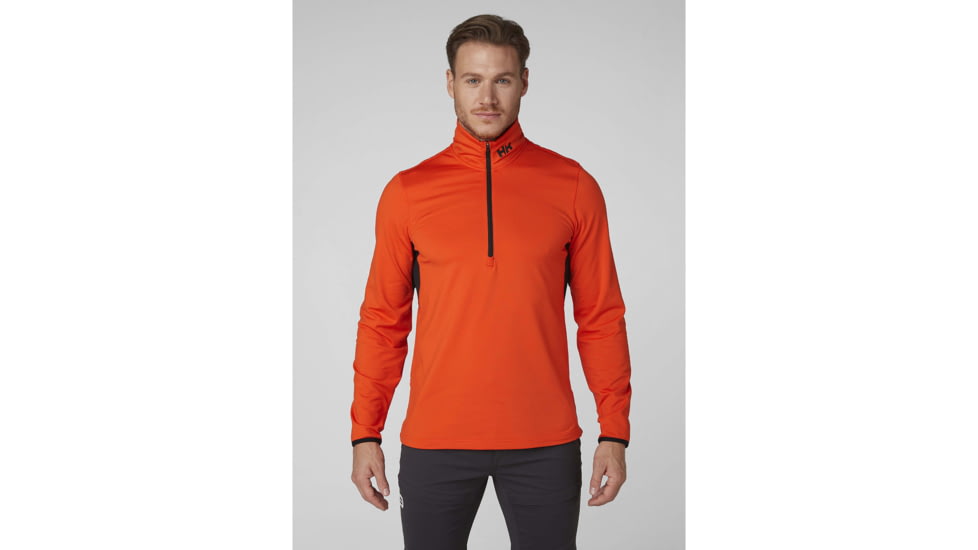 Helly Hansen Phantom Mesh 1/2 Zip Midlayer - Mens, Cherry Tomato, Extra Large, 51837147-XL