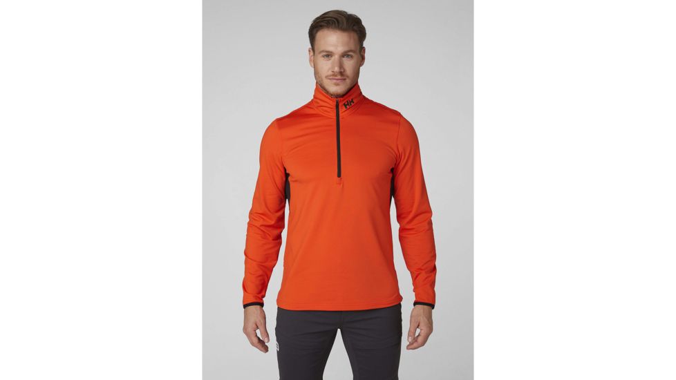 Helly Hansen Phantom Mesh 1/2 Zip Midlayer - Mens, Cherry Tomato, Large, 51837-147-L