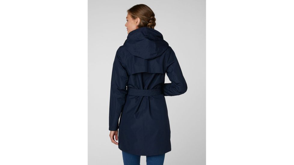 Helly Hansen Welsey Lightweight Trench Coat - Womens, Navy, Medium, 53247-598-M