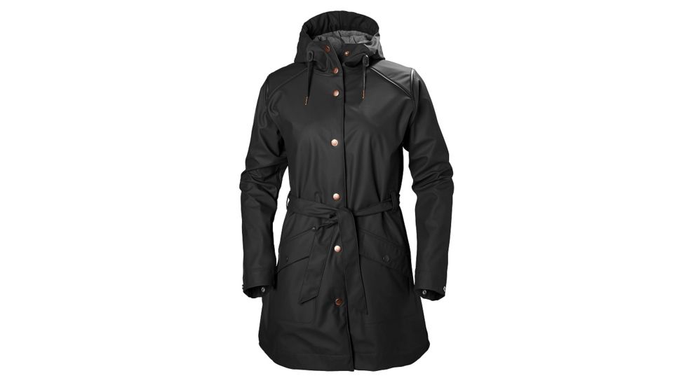 Helly Hansen Womens Kirkwall Rain Coat, Ebony, Extra Small, 64014-980-XS