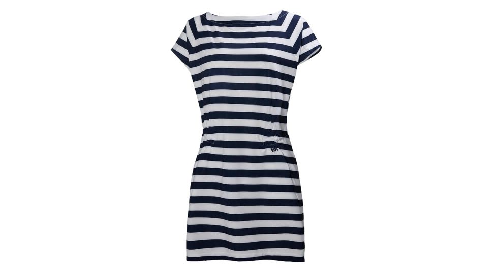 Helly Hansen Womens Thalia Dress, Evening Blue Stripe, Extra Small, 54390-691-XS