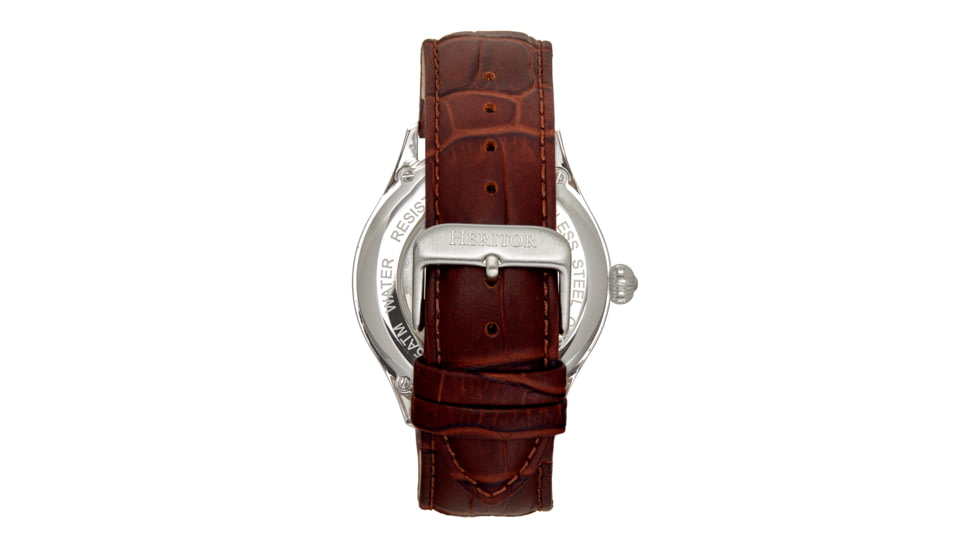Heritor Automatic Hayward Semi-Skeleton Watch - Mens, Navy/Brown, One Size, HERHR9403