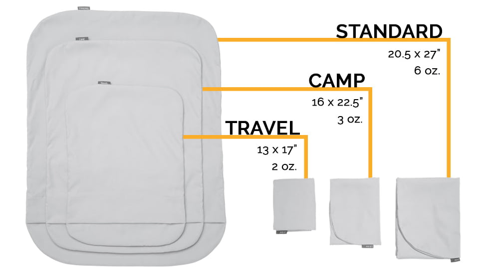 HEST Pillow Case, Travel, Gray, 13x17in, B23512GRE
