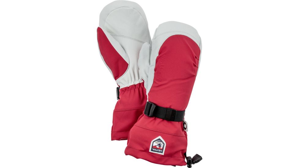 Hestra Army Leather Extreme Mitt - Mens-Red/Off White-7