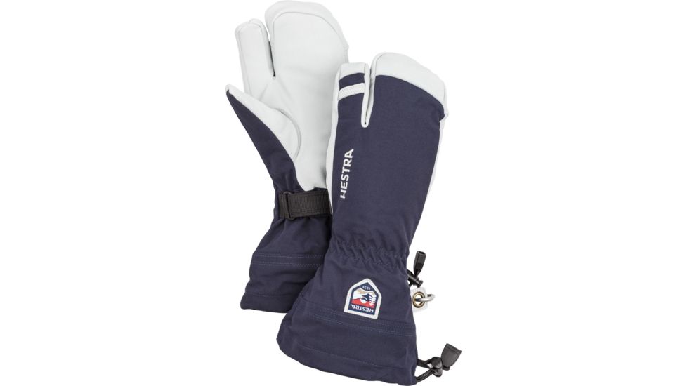 Hestra Army Leather Heli Ski  3 Finger, Navy, 9 30572-280-9