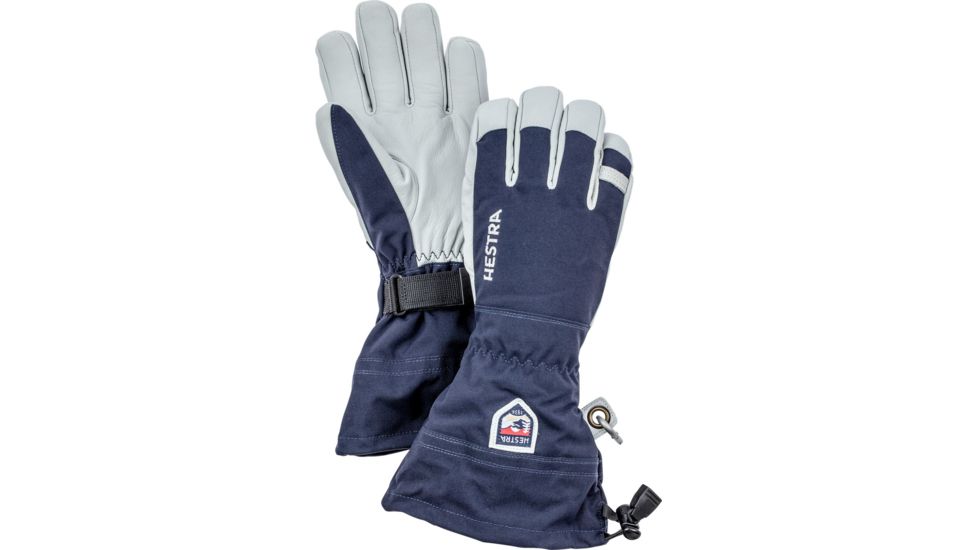 Hestra Army Leather Heli Ski Glove, Navy, 9 30570-280-9