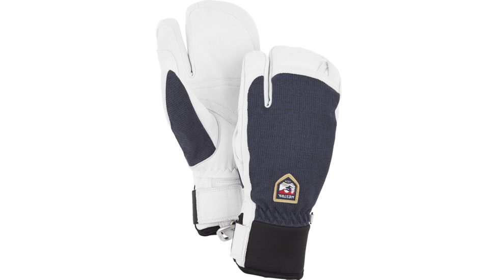 Hestra Army Leather Patrol 3 Finger Glove, Navy, 11, 30592-280-11