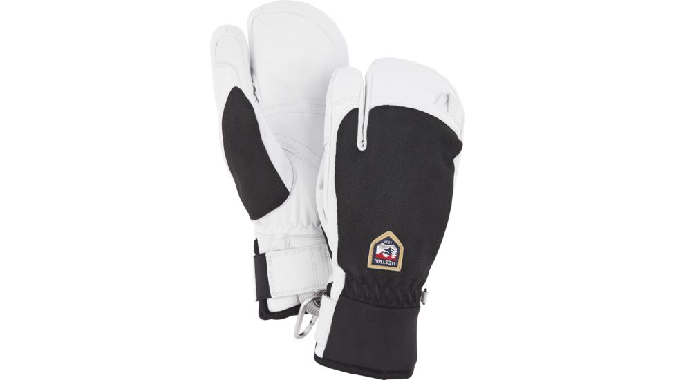 Hestra Army Leather Patrol 3 Finger Glove - Unisex, Black, 07, 30592-100-07