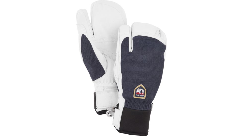 Hestra Army Leather Patrol 3 Finger Glove - Unisex, Navy, 07, 30592-280-07