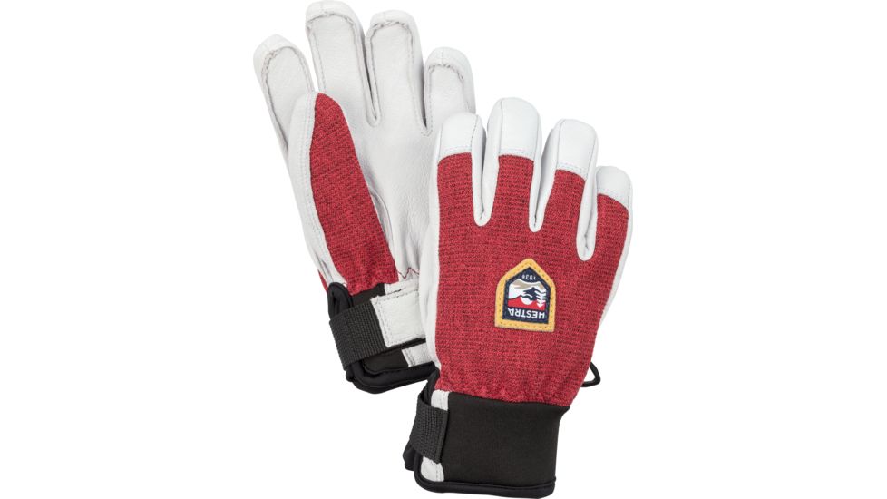 Hestra Army Leather Patrol Junior Glove - Kids-Dark Red-7