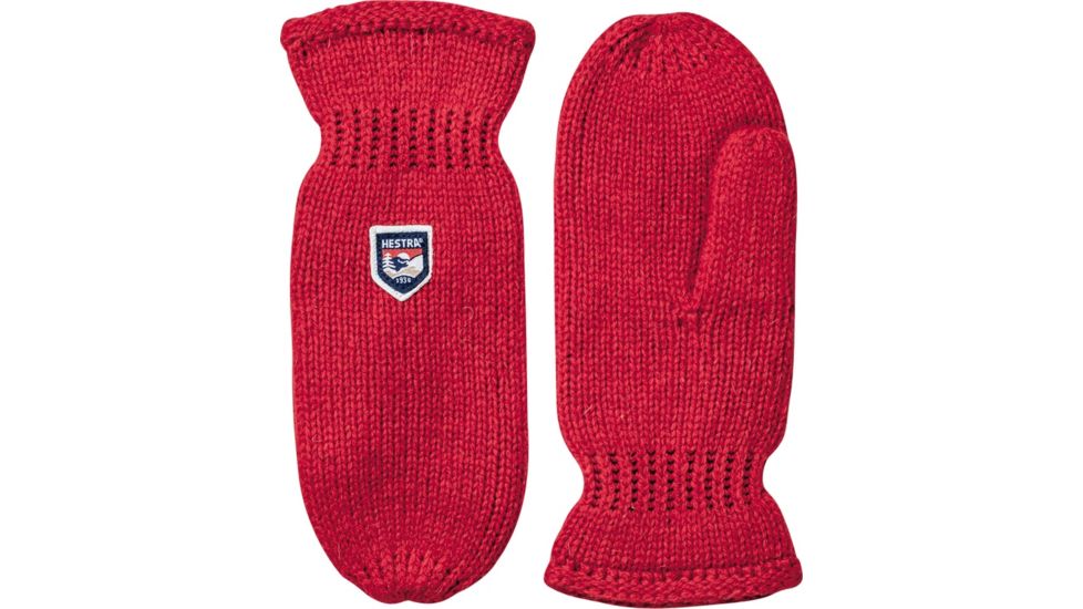 Hestra Basic Wool Mitt, Red, 11, 63661-560-11