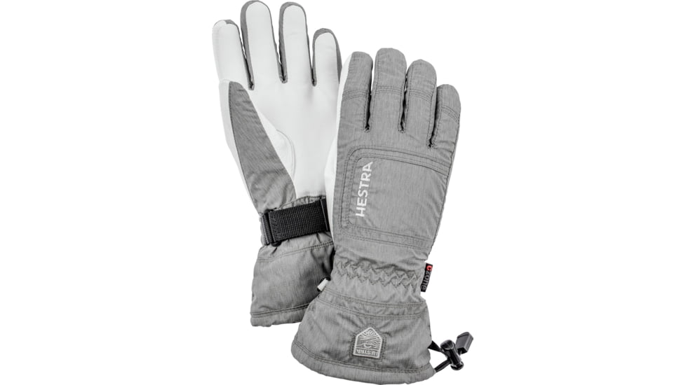 Hestra CZone Powder 5 Finger Glove - Womens, Light Grey/Offwhite, 9, 32620-320020-9