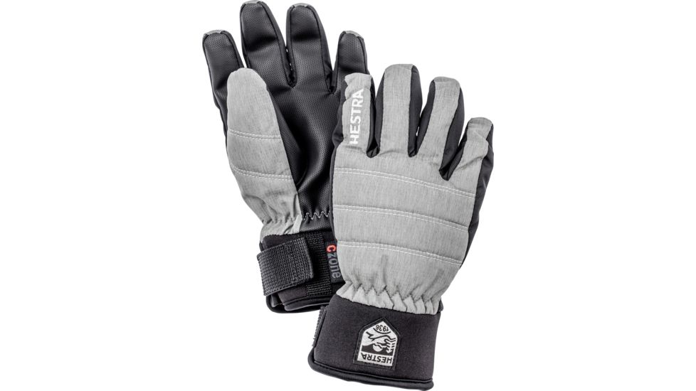 Hestra CZone Primaloft Jr. 5 Finger Glove - Kids, Light Grey, 6, 32900-320-6