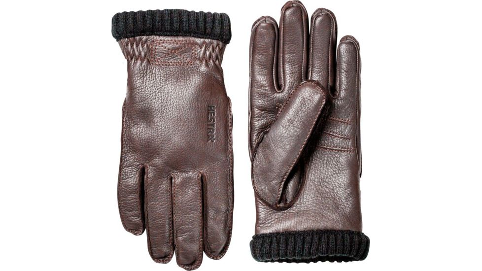 Hestra Deerskin Primaloft Rib Glove - Men's-Dark Brown-7