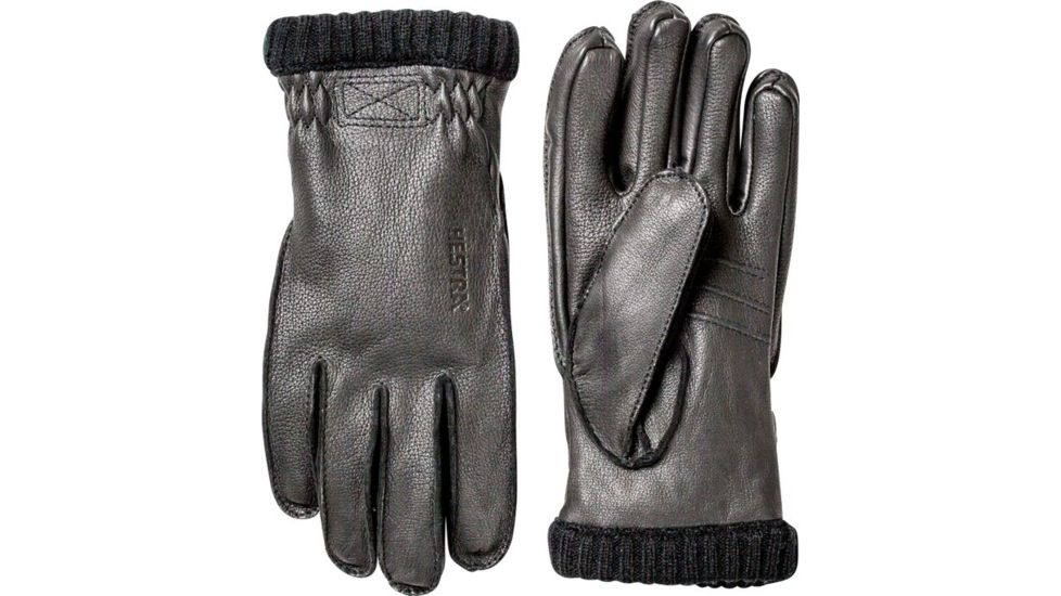 Hestra Deerskin Primaloft Rib Glove - Mens-Black-10