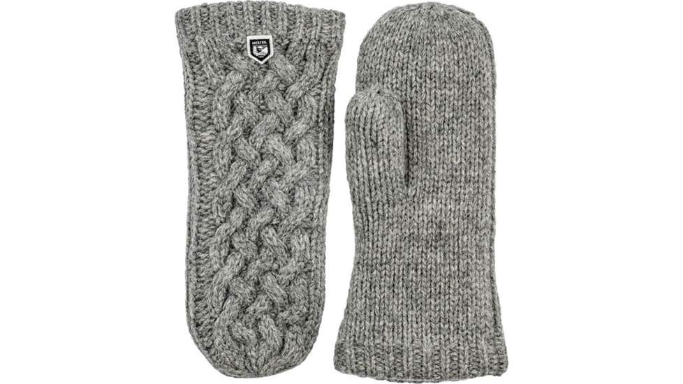 Hestra Freja Wool Mitts, Grey, 6, 63731-350-06