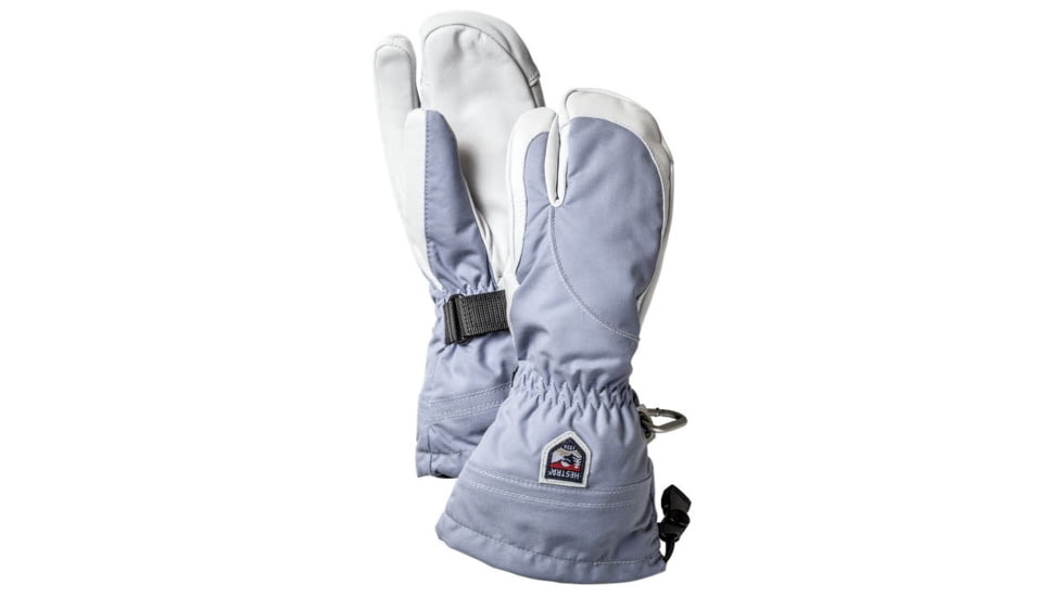 Hestra Heli 3-Finger Glove - Women's-Ice Blue/Off White-5