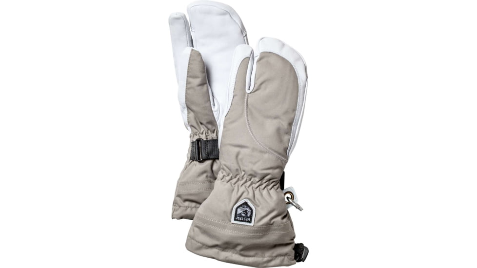 Hestra Heli 3-Finger Glove - Womens-Khaki/Off White-6